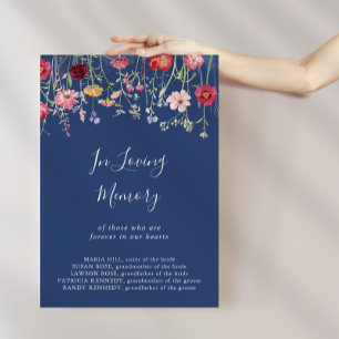 Poster Boho Multicolor Wildflower No Sinal De Memória Ama