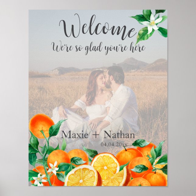 Poster Boho Orange Blossom - Foto de boas-vindas (Frente)
