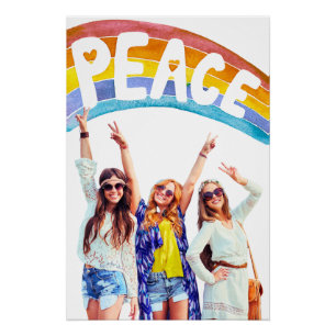 Póster Boho Peace Rainbow Poster