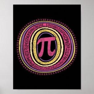 Poster Boho Pi Dia 3.14 Geek Matemático 1