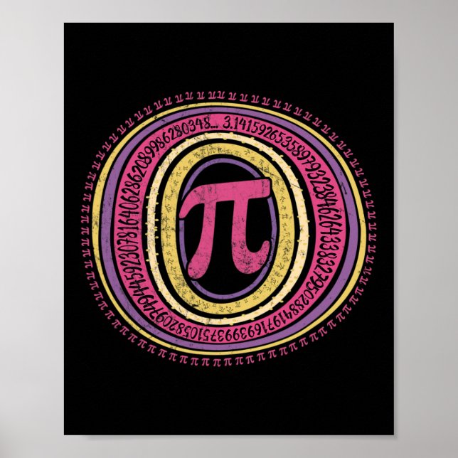 Poster Boho Pi Dia 3.14 Geek Matemático 1 (Frente)