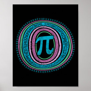 Poster Boho Pi Dia 3.14 Geek Matemático 2