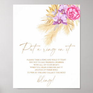 Poster Boho - primavera colocou um anel no jogo