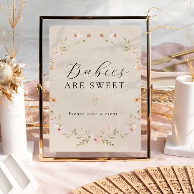 Poster Boho Primavera Wildflower Babies São Sinal Bons (Criador carregado)