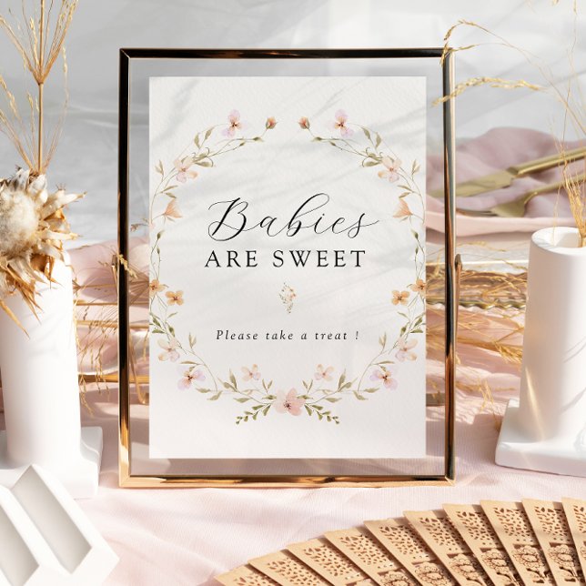 Poster Boho Primavera Wildflower Babies São Sinal Bons (Criador carregado)