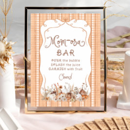 Poster Boho Pumpkin Chá de fraldas Floral Bar Mãe-osa