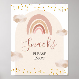 Poster Boho Rainbow não é uma maravilhosa "Snacks de Aniv