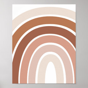 Poster Boho Rainbow Nursery Neutral