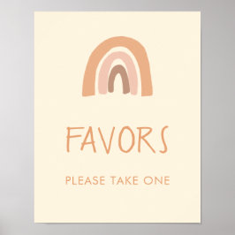 Poster Boho Rainbow Por Favor Tome Um Sinal De Favor