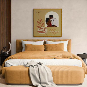 Poster Boho Romance Eu Merece Ser Amado