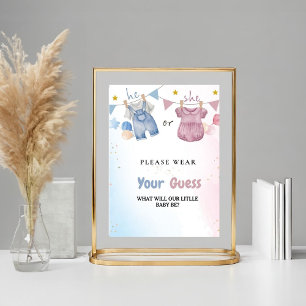 Poster Boho Roupa Sexo Revelar Vista seu sinal de palpite