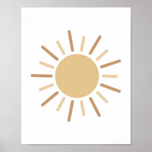 Poster Boho Simple Sun Minimalist Decor