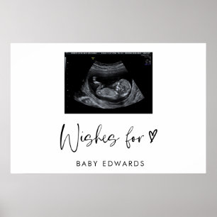 Poster Boho Sonograma Sexo Chá de fraldas neutro Guestboo