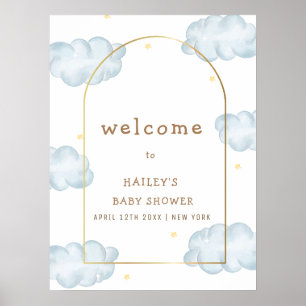 Poster Boho Star Cloud Arch Boy Welcome