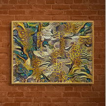 Boho Style Abstrato Art Poster