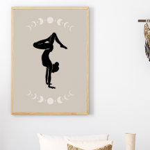 Boho Style Yoga Pose Art