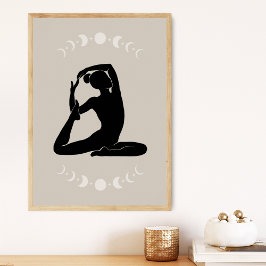 Poster Boho Style Yoga Pose Yoga