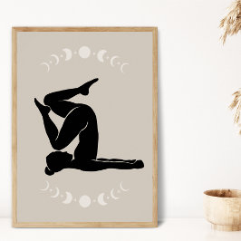 Poster Boho Style Yoga Pose Yoga
