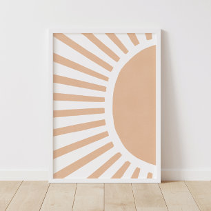 Poster Boho Sun Boho Nursery Decor Wall Art
