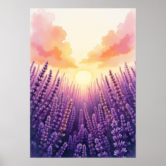 Poster Boho Sunset Lavanda Wall Art (Frente)