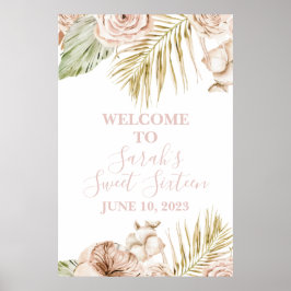 Poster Boho Sweet 16 - Sinal de boas-vindas
