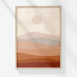 Poster Boho Terracotta - Arte Abstrato Neutra<br><div class="desc">Elevem sua decoração com a beleza serena do "Boho Terracotta Neutral Abstrato Landscape Art Poster." Essa trabalho de arte cativante apresenta uma paisagem abstrato que evoca os contornos suaves das serras, renderizada em uma sofisticada paleta de terracota e tons neutros. A paisagem é colocada contra um céu bege macio, com...</div>