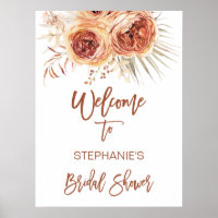 Boho Terracotta Laranja Queimada Floral Bridal Bem