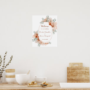 Poster Boho Terracotta Pampas Grass