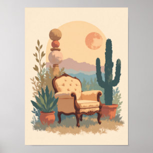Poster Boho Vintage, minimalista, armista, Abstrato Wall 