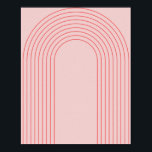 Poster Boho Vintage, rosa e arco-íris vermelho 4<br><div class="desc">Boho Meio século Moderno Linha Vintage Arco Arco Arco Arco-Íris Rosa e Vermelho 4</div>