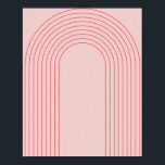 Poster Boho Vintage, rosa e arco-íris vermelho 4<br><div class="desc">Boho Meio século Moderno Linha Vintage Arco Arco Arco Arco-Íris Rosa e Vermelho 4</div>