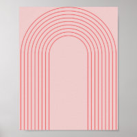 Boho Vintage, rosa e arco-íris vermelho 4