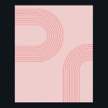 Poster Boho Vintage, rosa e arco-íris vermelho 5<br><div class="desc">Boho Meio século Moderno Linha Vintage Arco Arco Arco Arco-Íris Rosa e Vermelho 5</div>