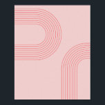 Poster Boho Vintage, rosa e arco-íris vermelho 5<br><div class="desc">Boho Meio século Moderno Linha Vintage Arco Arco Arco Arco-Íris Rosa e Vermelho 5</div>