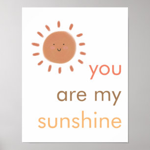 Poster Boho "Você é meu sol" Smiley Sun