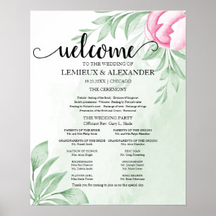 Poster Boho Watercolor Eucalyptus Sobra Programa Casament