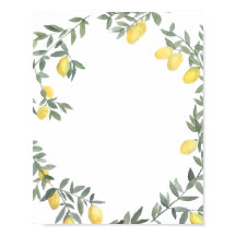 Boho Watercolor Lemon Wreath Summer