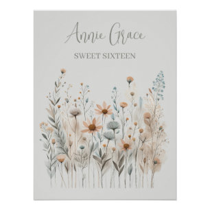 Póster Boho Wildflower