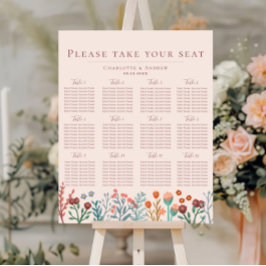 Poster Boho Wildflower Floral Wedding Gráfico