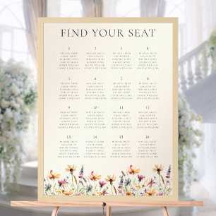 Poster Boho Wildflower Floral Wedding Gráfico