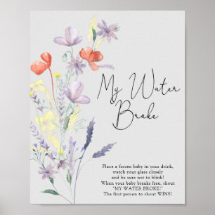 Poster Boho Wildflower - jogo com água quebrada