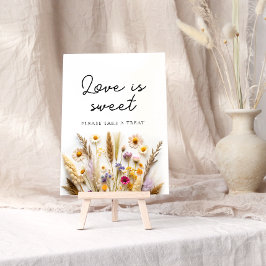 Poster Boho Wildflower Love is Sweet Take a Treing