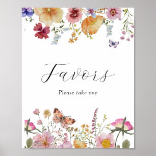 Poster Boho Wildflower Sign