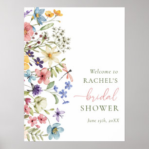 Poster Boho Wildflower - Sinal de boas-vindas