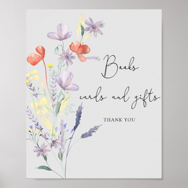 Poster Boho Wildflowers - Livros cartões e presentes (Frente)