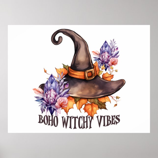 Poster Boho Witchy Vibes Halloween  (Frente)