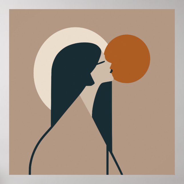 Poster Boho Woman Sun (Frente)