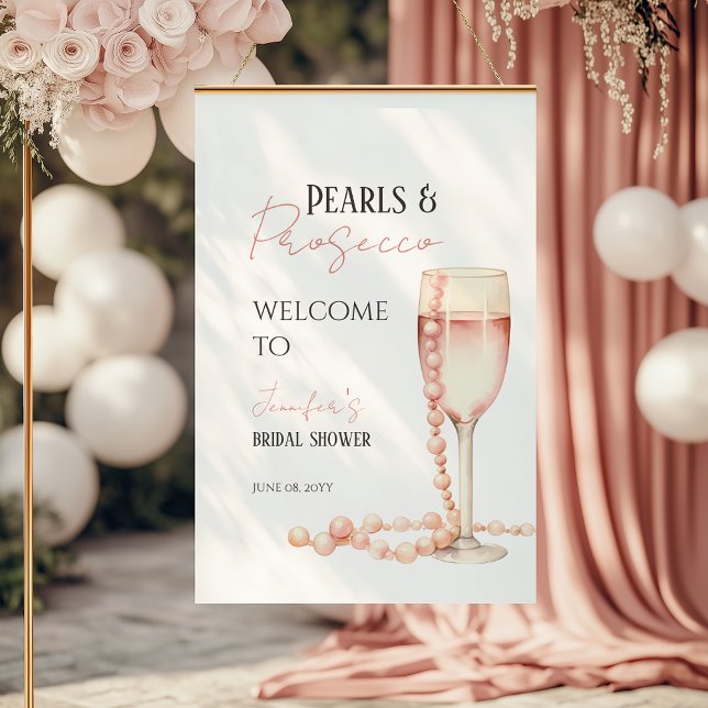 Poster Boias-vindas ao Chá de panela rosa com rosca do Pr (Criador carregado)