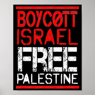 Poster Boicote a conscientização da guerra Israel Palesti