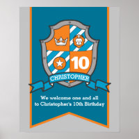 Bois 10º aniversário da crista heráldica bem-vindo